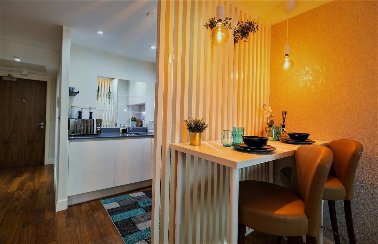 Luxury 9Ine Broad Street Apartments, Beautiful City View, Public Parking, Birmingam Exterior foto